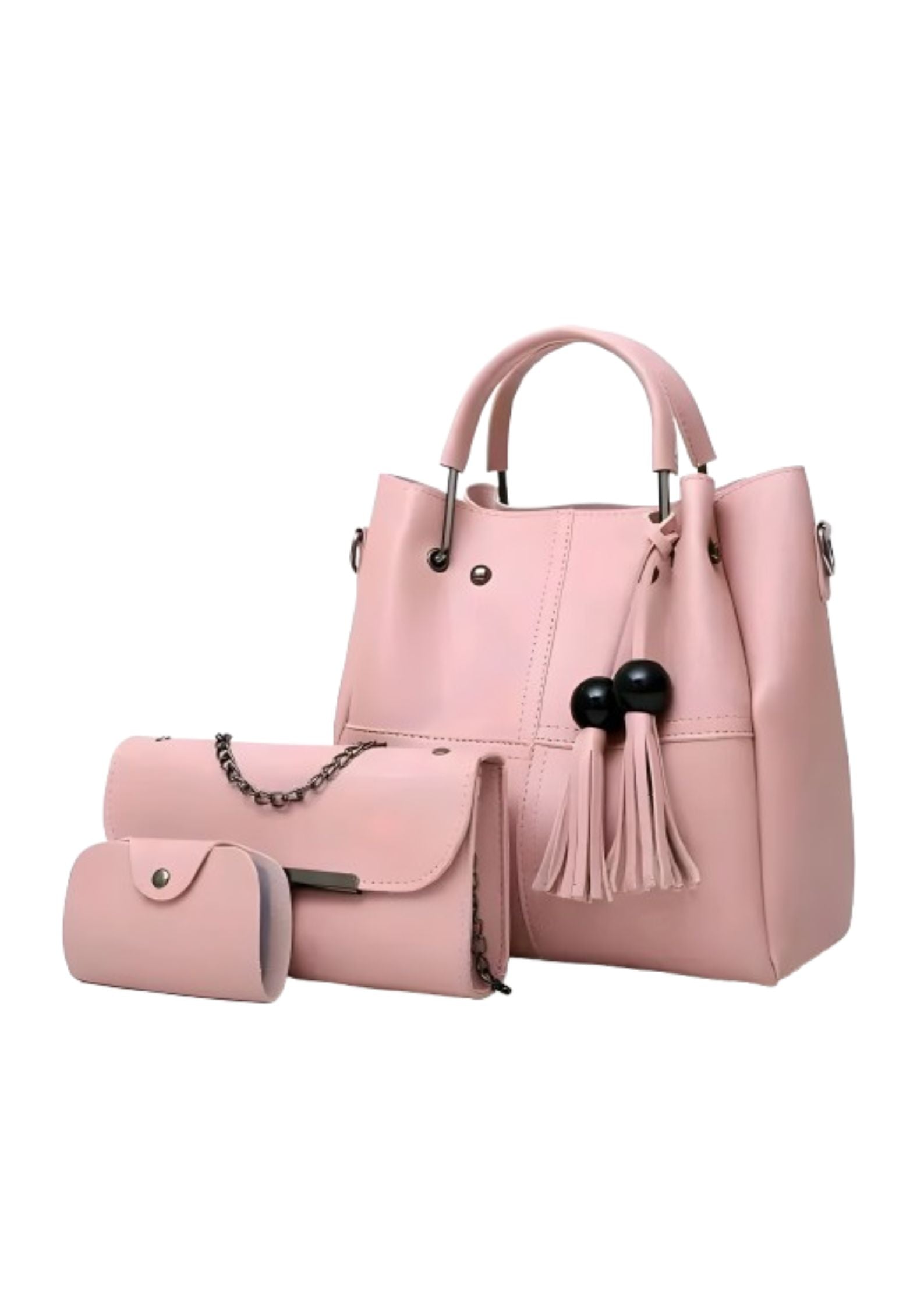 3-in-1 Ladies Handbag Set – Stylish Tote, Crossbody & Wallet | Soft Faux Leather | Perfect for Daily Use & Gifting