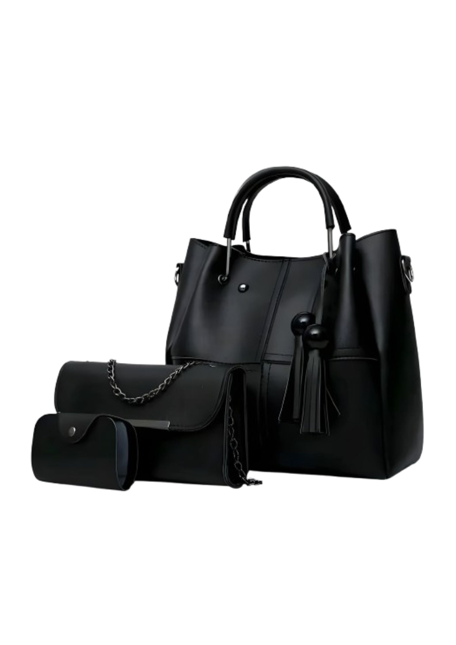 3-in-1 Ladies Handbag Set – Stylish Tote, Crossbody & Wallet | Soft Faux Leather | Perfect for Daily Use & Gifting